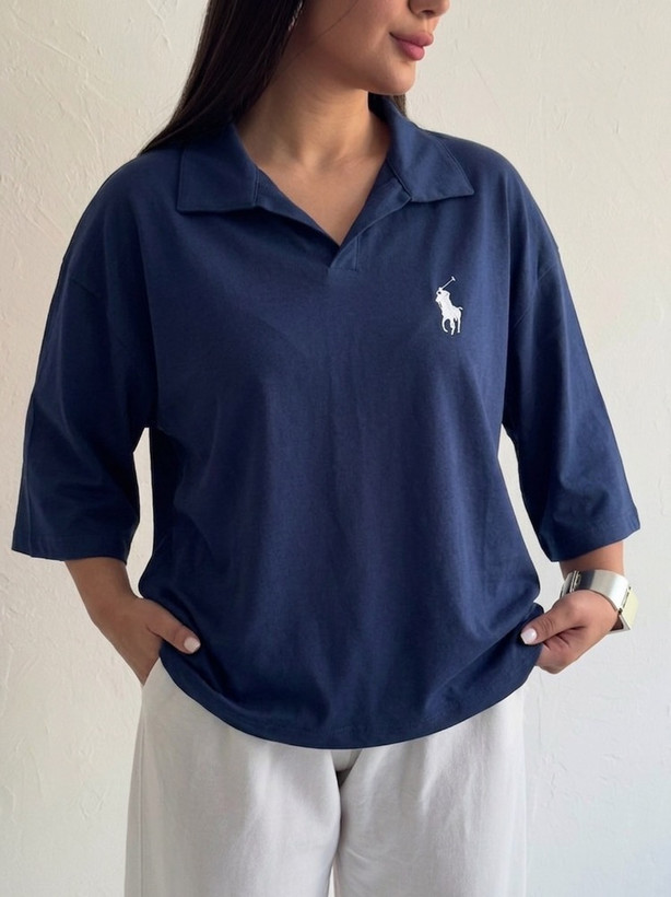 تیشرت باکسی یقه دار POLO