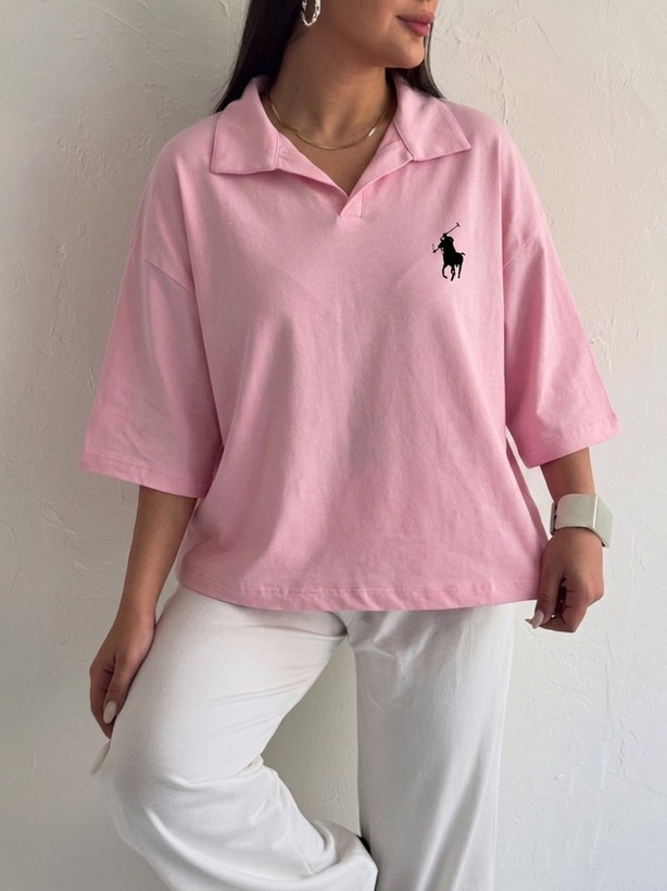 تیشرت باکسی یقه دار POLO